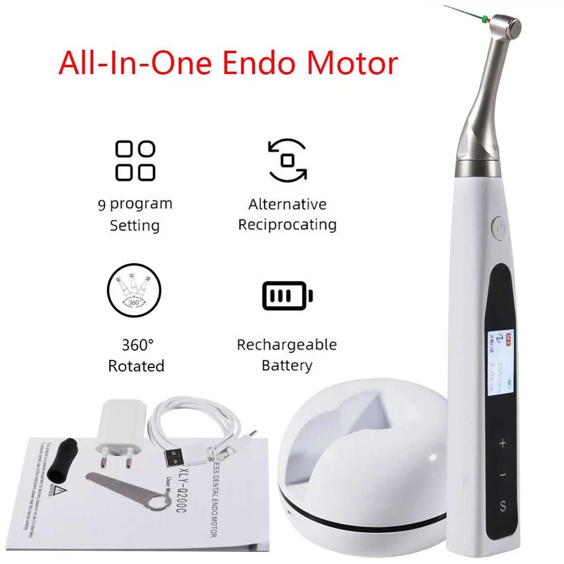 XLY XLY-Q200C Dental Wireless Endo Motor with Apex Locator 